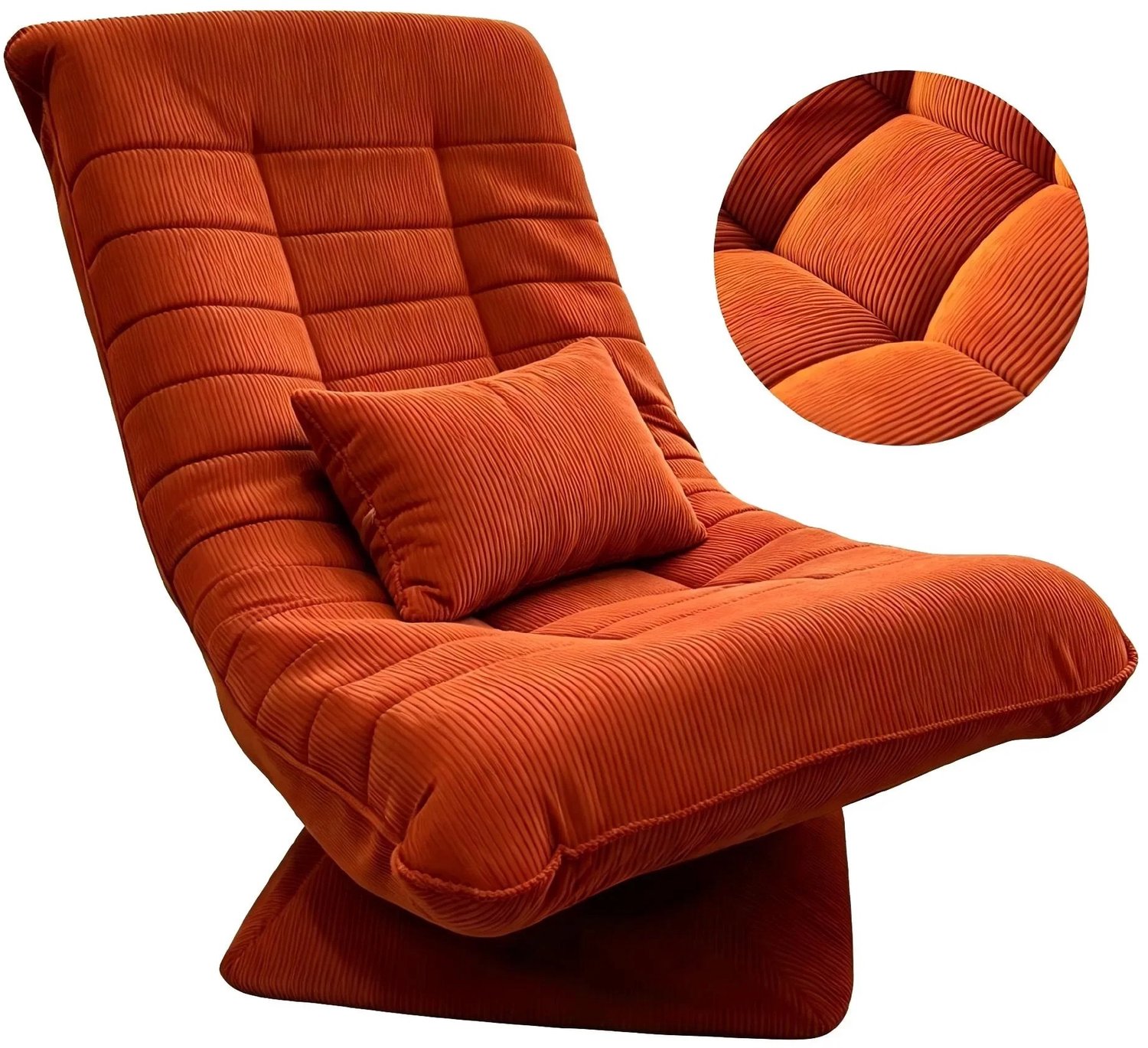 Marqs Fauteuil - Relaxstoel - Ergonomische stoel - Draaistoel 360° - Schommelstoel - 3 Verstelbare standen - Tot 150 kg - Oranje