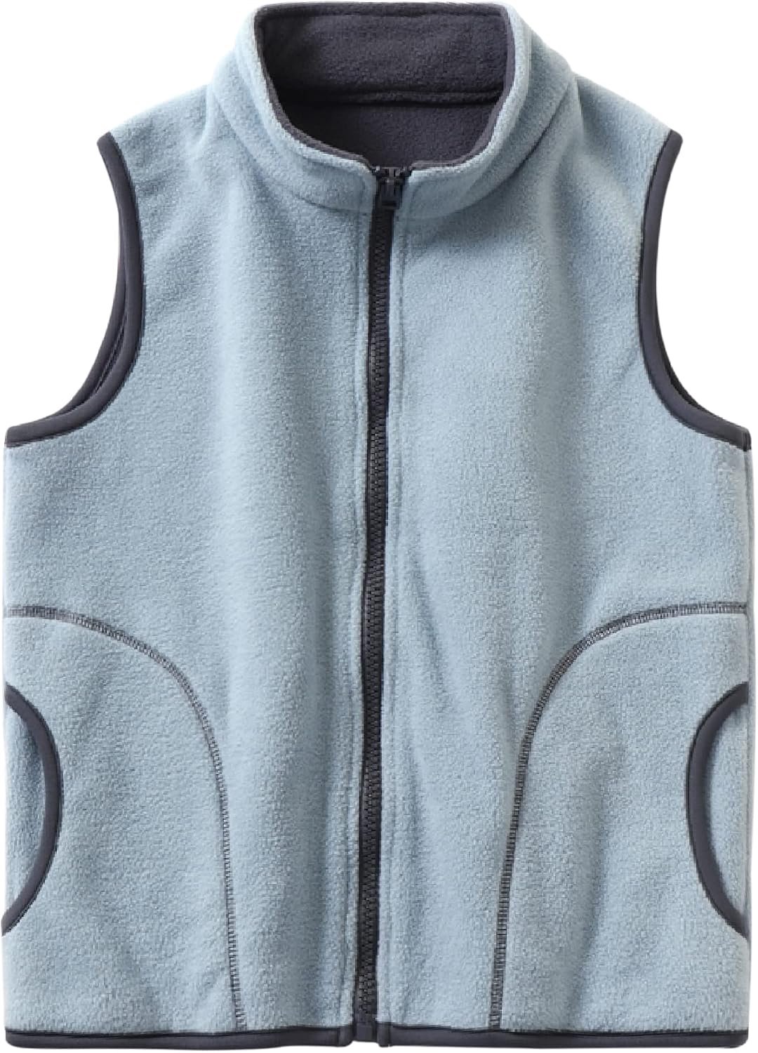 Vliesjasje met staande kraag en rits, dubbellaags fleece