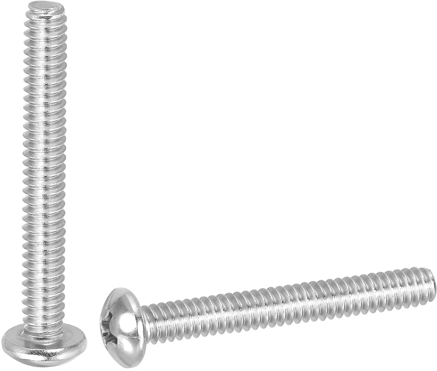 machineschroeven #10-24 x 1-1/2 inch - roestvrij staal 304 - ronde kop - voor kastgrepen - 50 stuks - ServiceTopper