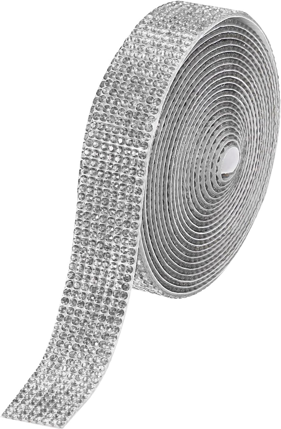 Strassstrip 2,74 m - 1,8 cm zelfklevend - zilver - ideaal voor knutselprojecten - Vemera