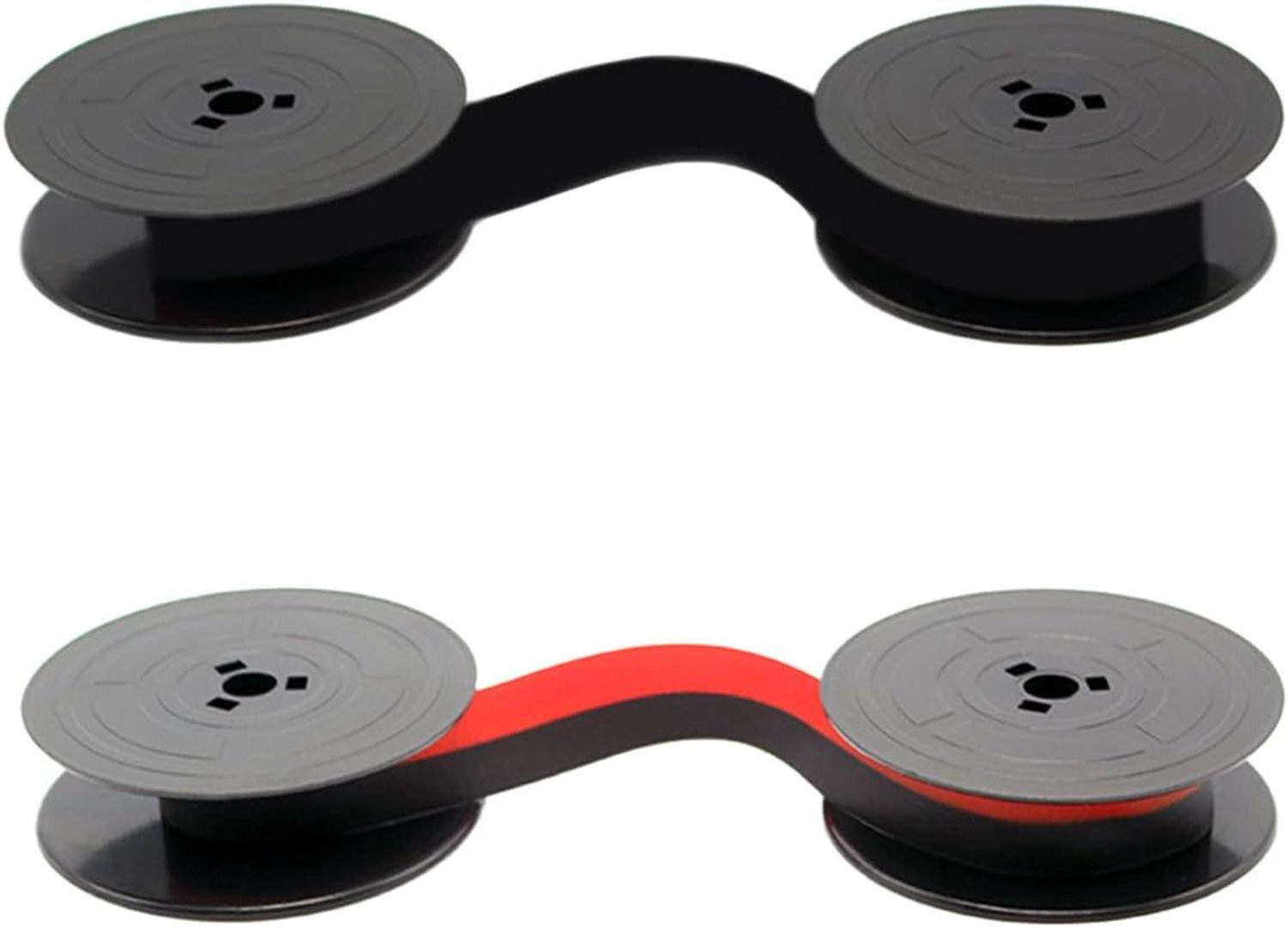 schrijfmachinetape 2 stuks - GR4 nylon banden - zwart + rood zwart tweekleurig - universele compatibiliteit - ServiceTopper