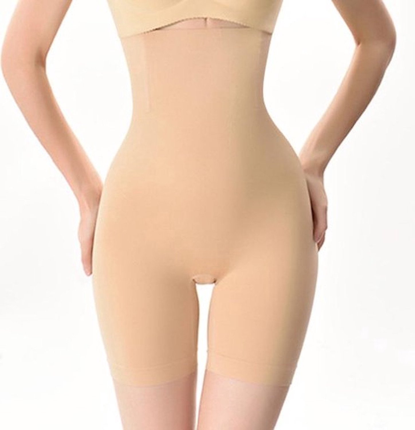Okado Corrigerende Short - Hoge Taille - Lange Pijpjes - Beige