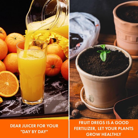 Juicer opzetstuk voor blender en sapcentrifuge, dubbele vulschacht — afbeelding 5