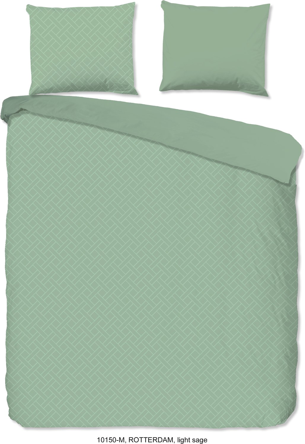 Pure dekbedovertrek droogboeket en vlinder - Lits jumeaux 240x200/220 cm - Lichtsalie - Microvezel Light Sage