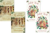 Wenskaarten - kerstkaarten - set van 4 - zalige kerst - Christelijke kerstkaarten - Katholieke kerstkaarten
