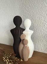 Familie-/ Gezinsbeeld - Ouders met 2 kinderen - 3D geprint
