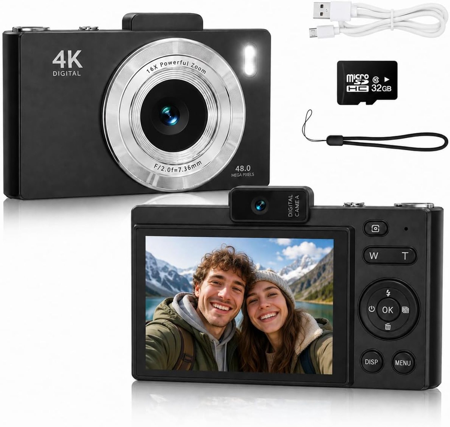 Camera 1080P met dubbele camera voor en achter voor kinderen
