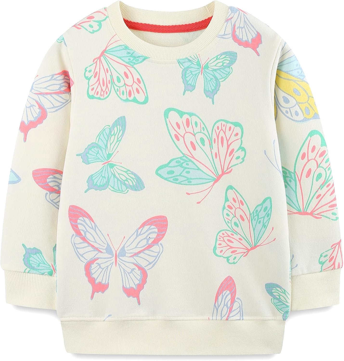 Sweatshirt voor meisjes, lang mouw, katoen, 1-7 jaar