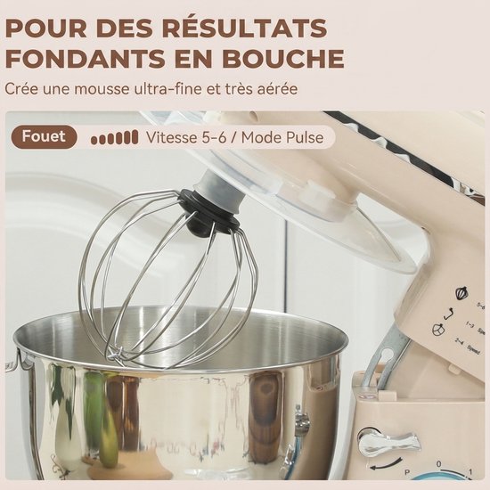 HOMCOM Mixerstandaard - Roestvrij staal - 35x22x29cm - Beige van HOMCOM — afbeelding 5