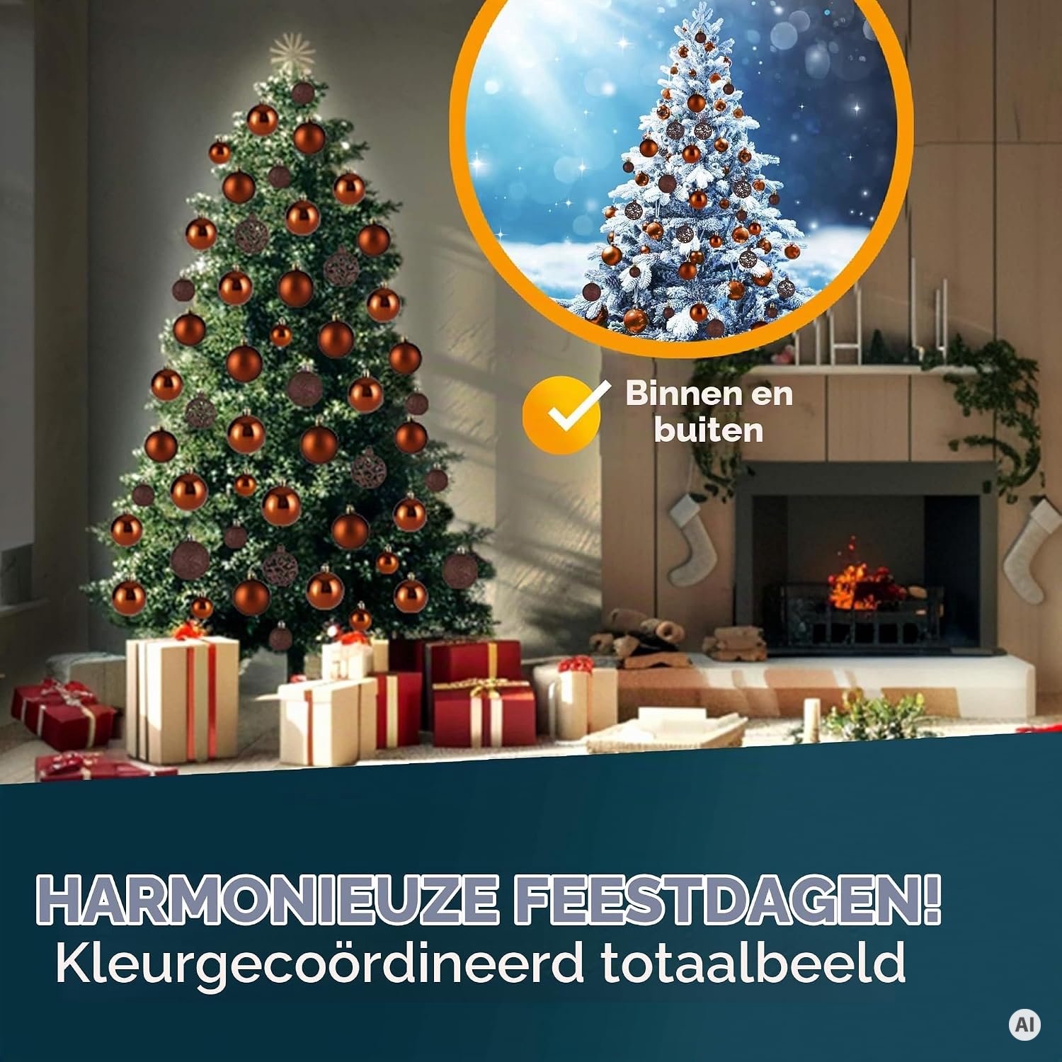 Casaria Kerstballen - Set van 100 Mat Glanzend Ø 3 4 6cm - Koper Bruin – foto 4