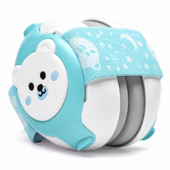 Aquila Baby Koptelefoon Gehoorbescherming 0-3 Jaar - Baby Gehoorbescherming - 23 dB - Gehoorbescherming Kinderen - CE-gecertificeerd - Blauw - Incl. Reistasje