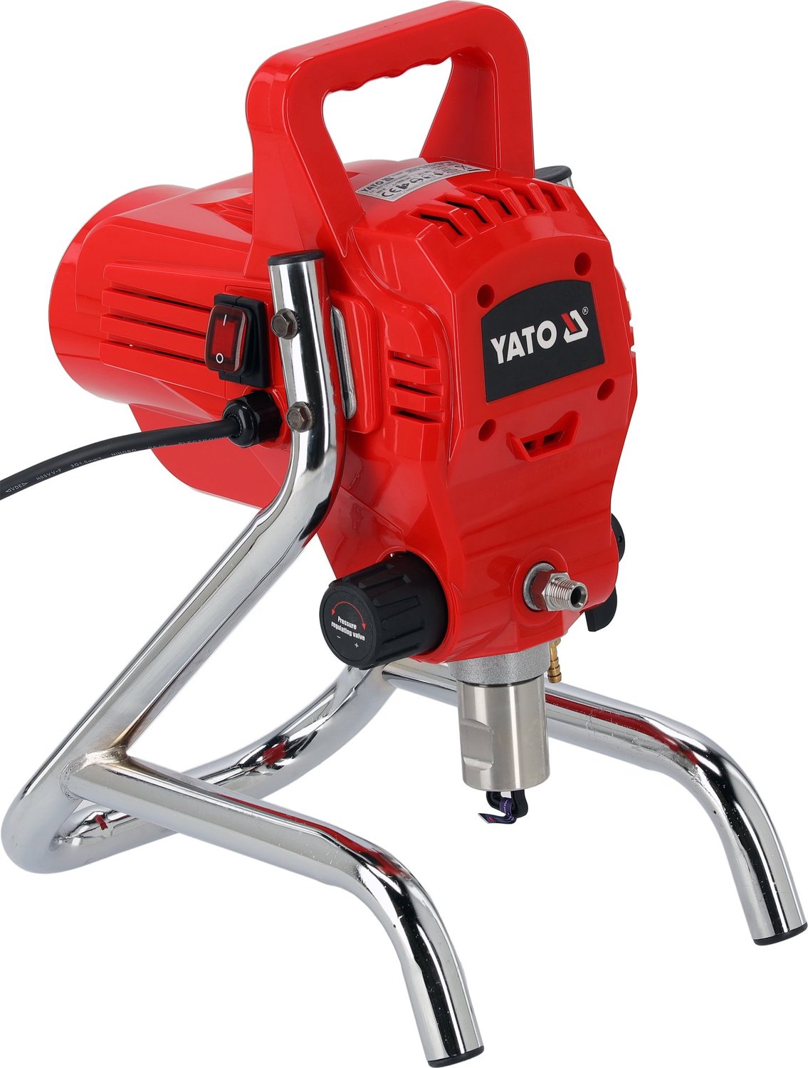 YATO YT-82557 Airless Verfspuitssysteem 850W - Airless Muurverfspuit (Max. 20.7 MPa / 207 Bar) - Flow 1.8 L/min - Met 9m Hogedrukslang & Spuitpistool (Nozzle 517)
