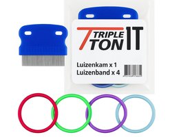 Luizenkam & Anti-Luizenbanden – Natuurlijk & DEET-vrij – 7 Dagen Bescherming – Luizenkam RVS – Tegen Luizen & Neten – Voor Kinderen en Volwassenen