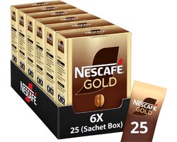 Nescafé Gold oploskoffie - 6 doosjes x 25 zakjes