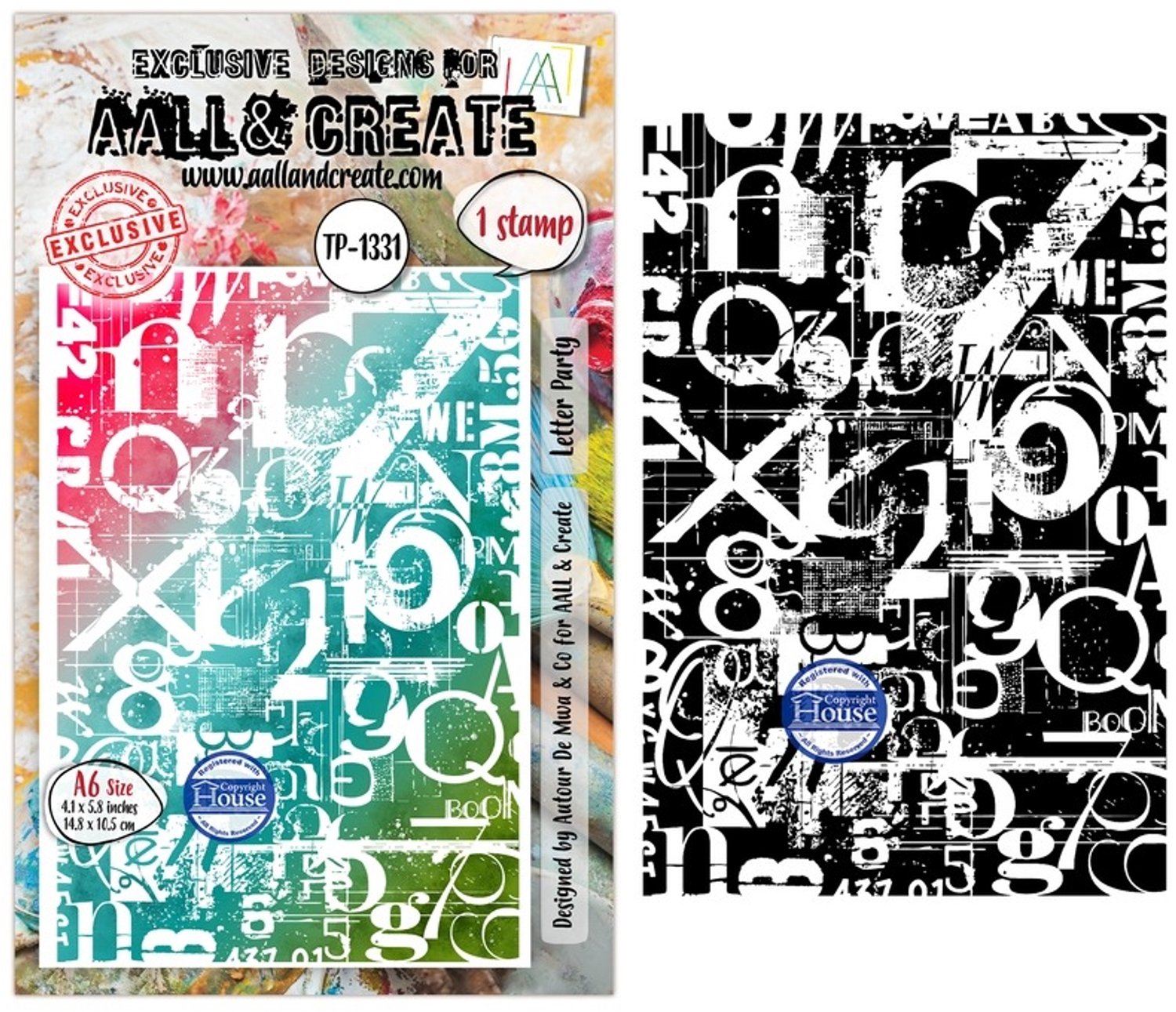 Aall & Create clearstamp A6 - Letter party