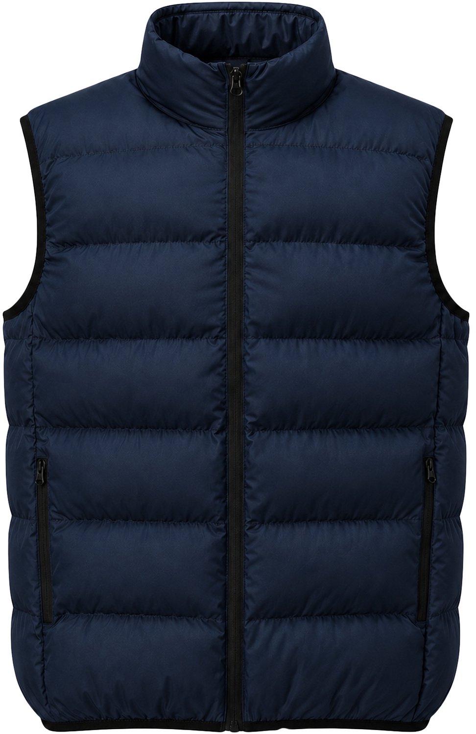 ALLTHEMEN Heren Gewatteerde Bodywarmer Effen Opstaande Kraag Warm 2XL Blauw