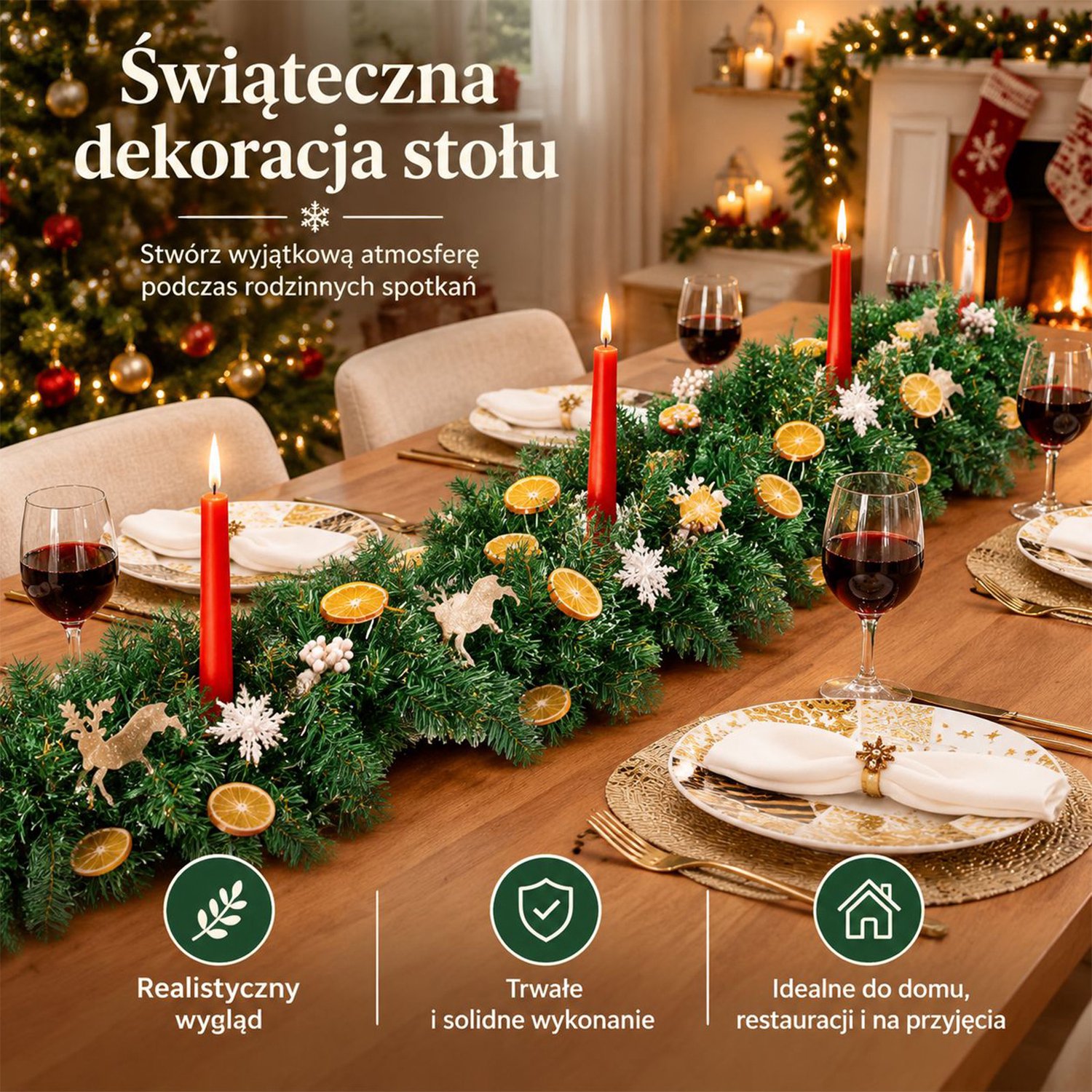 Kerstguirlande – 270 cm – 2 stuks – Zelf te decoreren – Kerstslinger – Kerstversiering en kerstdecoratie voor binnen en buiten – foto 5