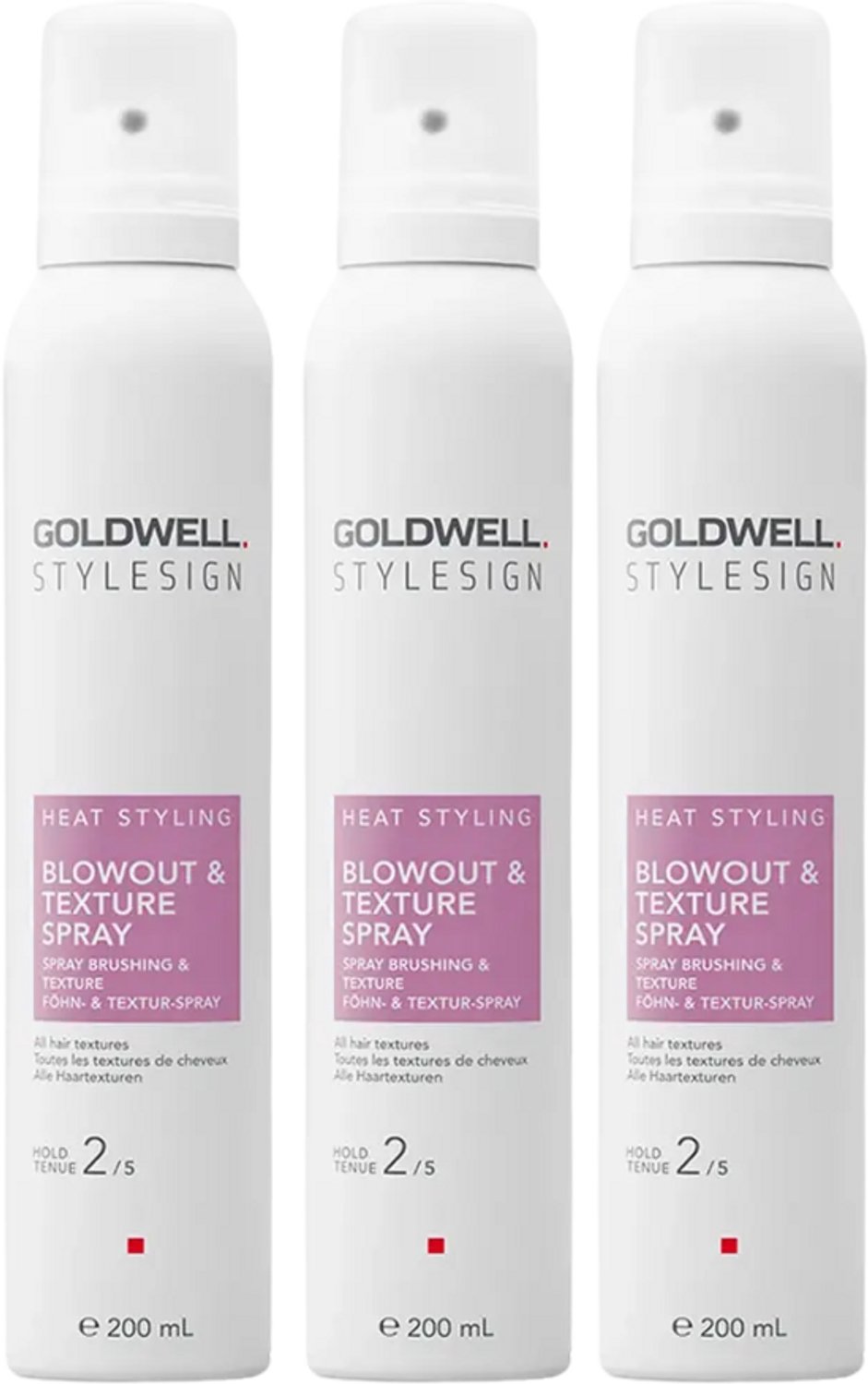 Goldwell StyleSign Heat Styling Blowout & Texture Spray Triple Set – 3x200ml