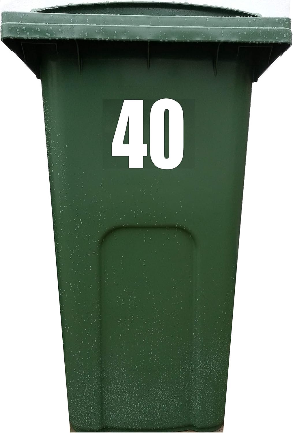 Bin stickers 19,5 cm - vinyl nummers 1-99 - zelfklevend voor recycling box - identificeer vuilnisbakken Vemera - 4 stuks - Vemera