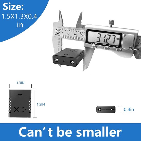 Mini Camera - Ultra Dunne Kleine Camera - Mini Bewakingscamera 1080P Full HD - 32G - Compacte Beveiligingscamera Met Nachtzicht & Bewegingsdetectie - Draadloze Mini Camera Met App Besturing - Zwart — afbeelding 4