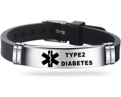 Medische alert armbanden - siliconen - verstelbaar - voor epilepsie, diabetes, COPD en bloedverdunners - ServiceTopper