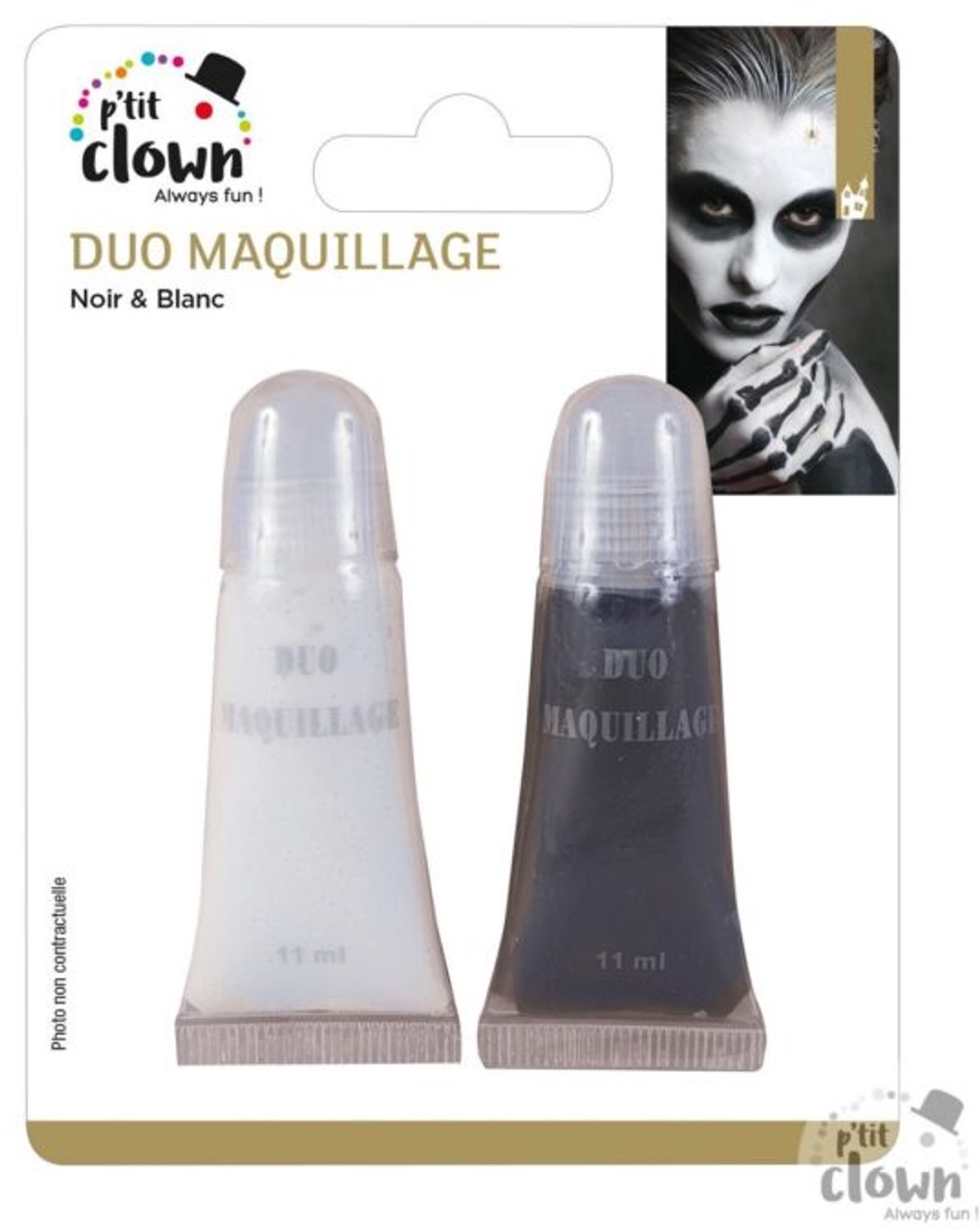 PTIT CLOWN - Duo make-up zwart en wit