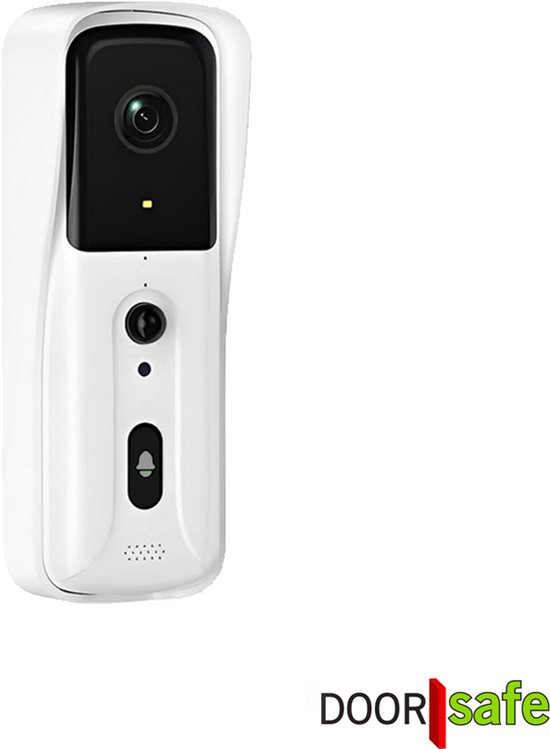 Doorsafe 4451 - Draadloze camera deurbel - Wit - 4.3″ Scherm - Draadloos, standaard bereik - Deurbel op uitneembare en oplaadbare 3600mAh accu - Laag resolutie beeld - Simplex audio - Met monitoring - 16Gb SD-kaart — afbeelding 3