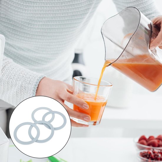Blender Pakking 4 Stuks - Rubberen Grijze O-Ring - Vervanging voor Goede Afdichting - m-winkel — afbeelding 4