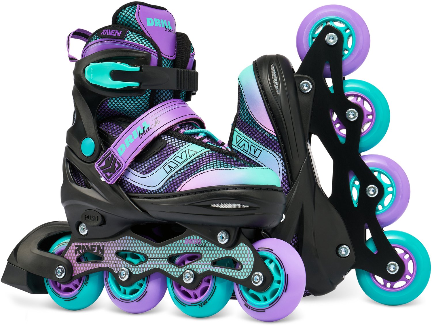 Raven Drill 2-in-1 set: Skeelers en ijshockeyschaatsen 30-33 Paars