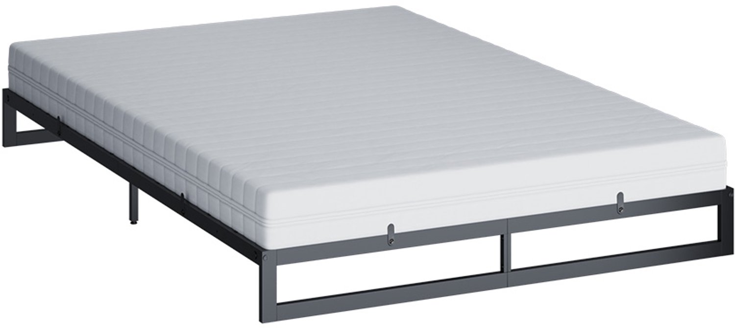 vitalispa Bedframe Lenora, Zwart, 140x200 met matras