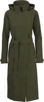 agu Trench Coat Long Regenjas Dames Waterdicht - Legergroen - Waterkolom 5.000 mm - Afneembare capuchon