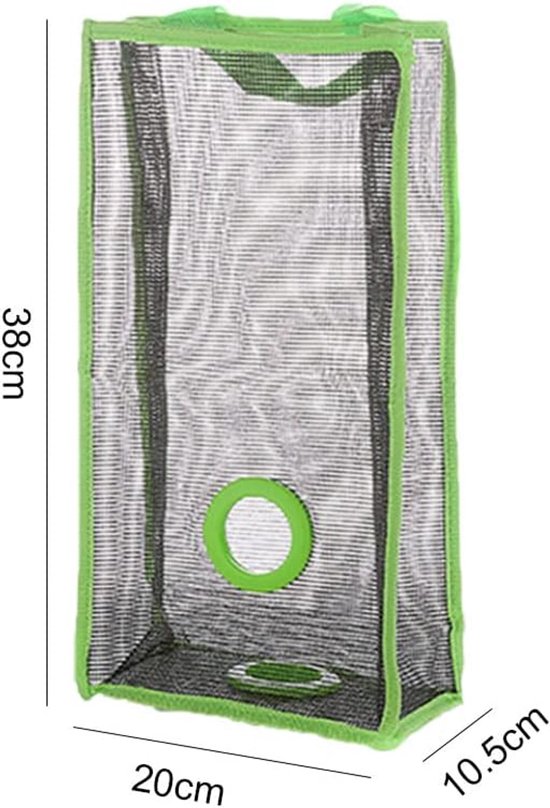 Plastic zakhouder - L-groen - ademend mesh - ideaal voor groente en fruit - Vemera — afbeelding 5