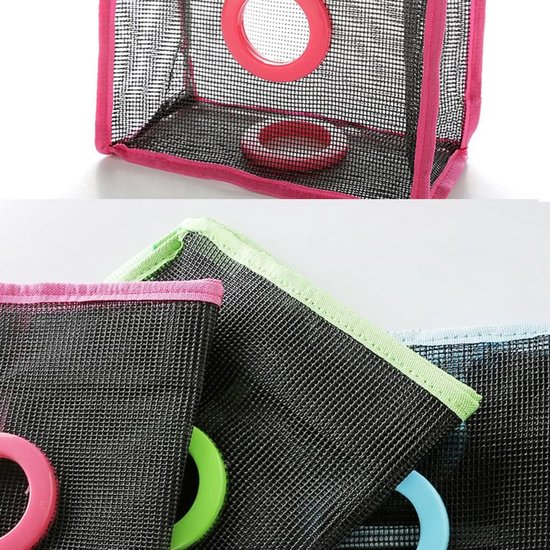 Plastic zakhouder - L-groen - ademend mesh - ideaal voor groente en fruit - Vemera — afbeelding 3