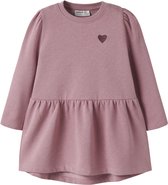 NAME IT - NMFVIMA LS SWE DRESS BRU Meisjes Jurk