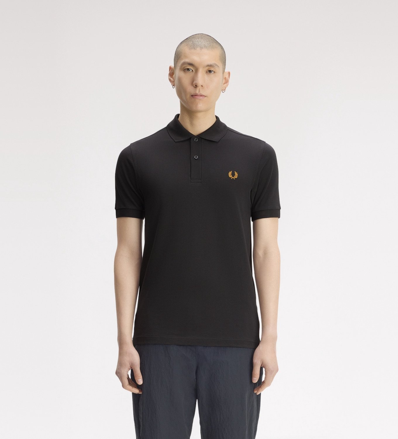 Fred Perry Effen poloshirt Zwart