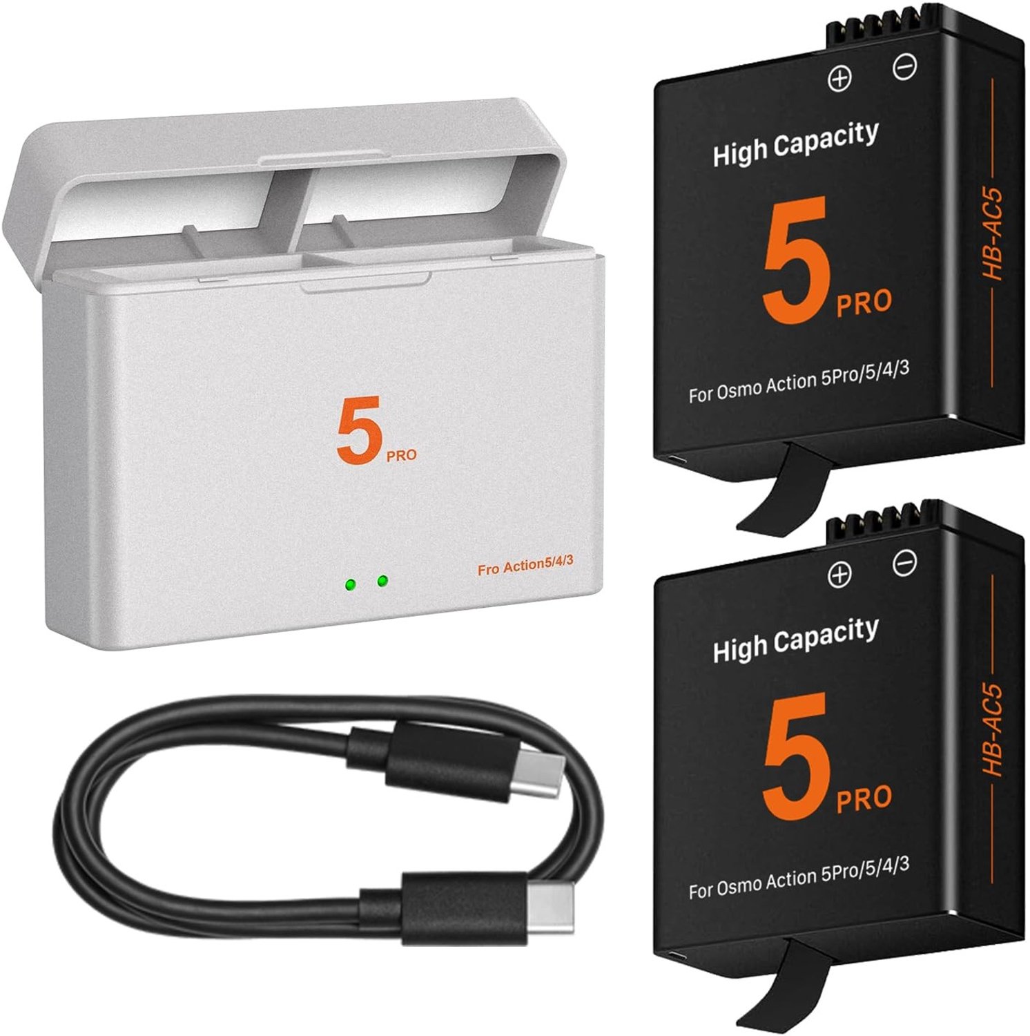 2 Stuks Vervangbare Batterijen voor Action Camera