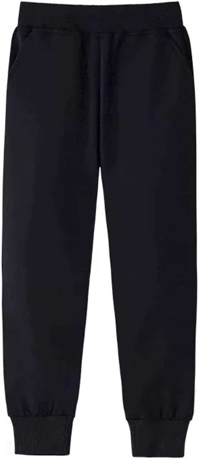 Joggingbroek voor jongens, uniseks, kinderen, meisjes, trainingsbroek, broek, katoen, zwart, blauw