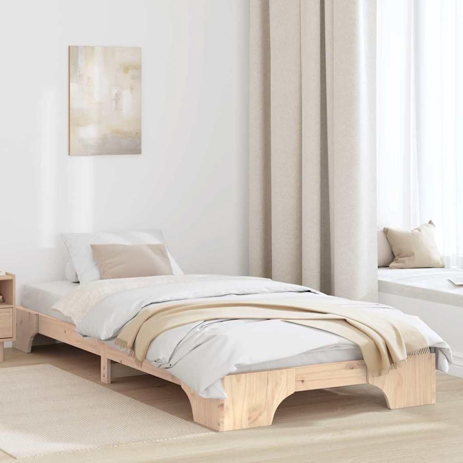 Grenenhout modern minimalistisch 90x190 cm naturel