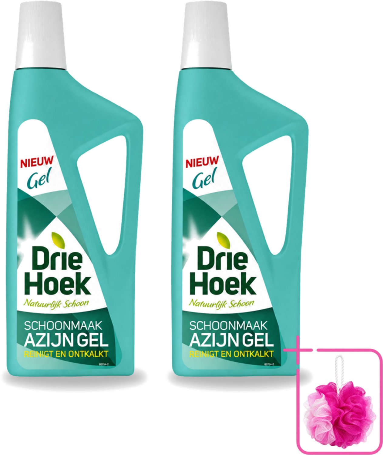 2 x Driehoek – Azijngel – 725 ml - Bulkverpakking - Ontkalken - Douchemop - Kalkaanslag