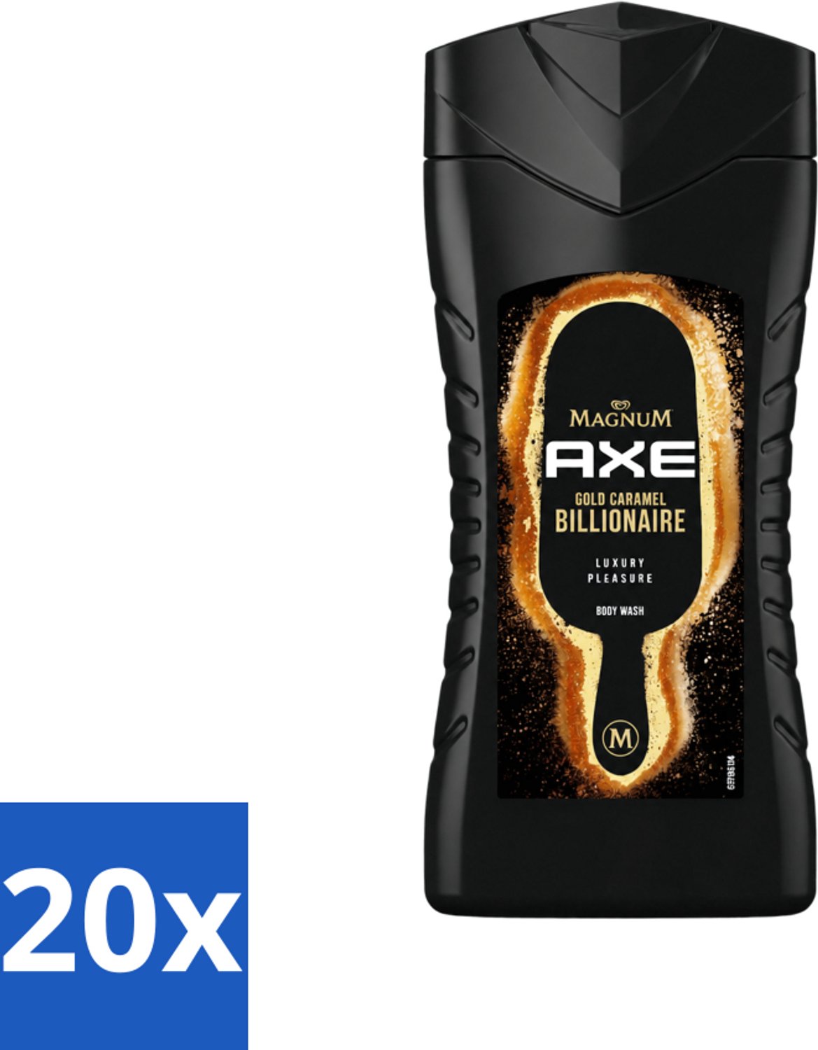 20 x Axe X Magnum - Douchegel - Gold Caramel Billionaire - 250 ml - Voordeelverpakking - 20 stuks