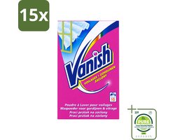 15 x Vanish Gordijnen - Waspoeder - Voor Gordijnen & Vitrage - 10 Wasbeurten - Grootverpakking - Vaatwasstrips - Gordijnen Reinigen - Vitrag