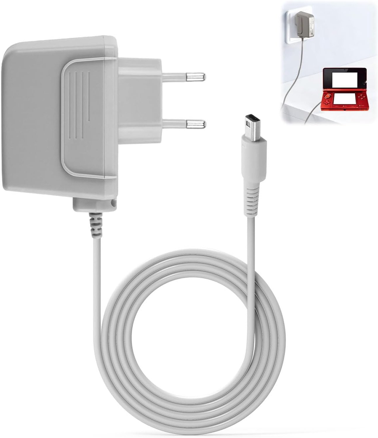 Compatibel met Nintendo 3DS/3DS XL/New 3DS/2DS/New 2DS DSi/DSi XL, reis-poweradapter met 4,6 V 900 mA kabel voor gaming onderweg