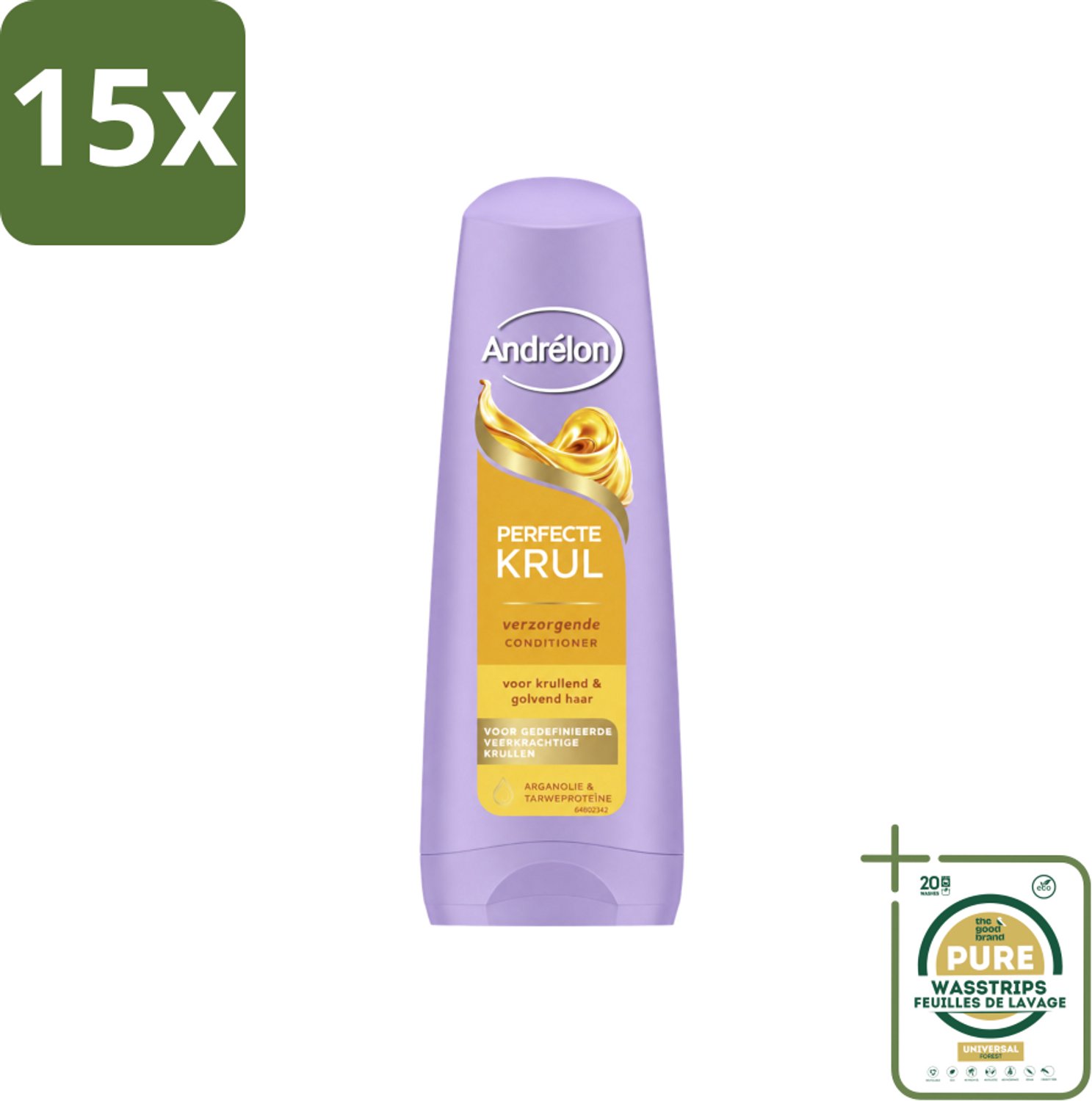 15 x Andrélon – Conditioner – Perfecte Krul – 200 ml - Wasstrips - Krullen Verzorgen - Krullen Pluisvrij - Krullen Zacht - Krullen Flexibel - Krullen Gedefinieerd