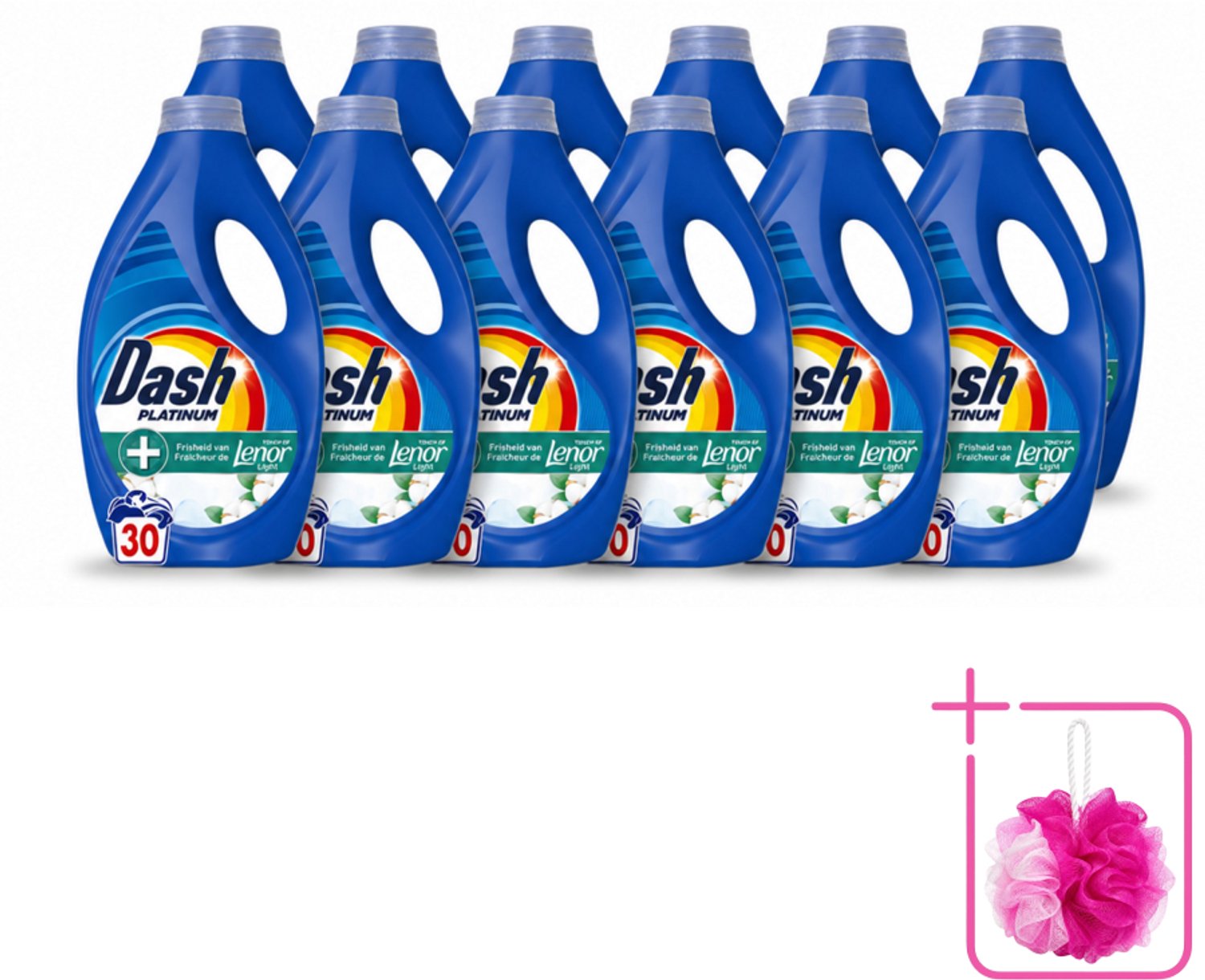 12 x Dash – Wasmiddel – Katoen Fris – 1350 ml - Bulkverpakking - Wasmiddel - Douchemop - Vlekverwijdering