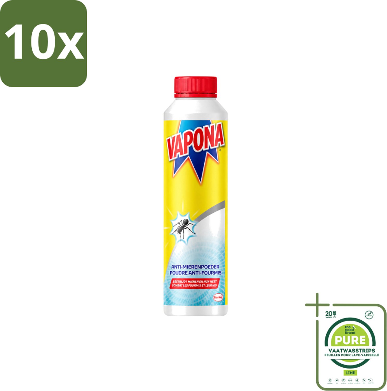 10 x Vapona - Anti Mierenpoeder - Effectief Tegen Hele Kolonie - 150g - Grootverpakking - Vaatwasstrips - Anti Mierenpoeder - Mierenbestrijding - Mierenbestrijding Buiten - Mierennest Bestrijding - Mierenpoeder 150g