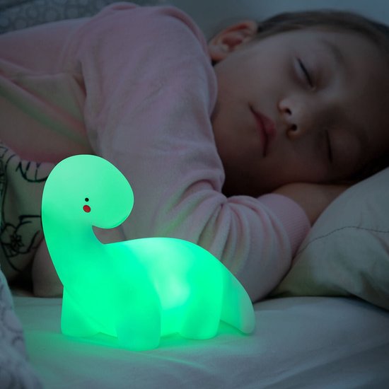 Dinosaurus Nacht Lampje | RGB 4 Kleuren led | Dino Led Nachtlamp | Nachtlampje Kinderen | Kraamcadeau — afbeelding 3