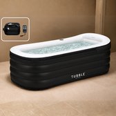 Tubble® Cuzi Jacuzzi Opblaasbaar - Black Onyx - 255L - Opvouwbaar Bad met Bubbelbad-Functie - Whirlpool Opblaasbaar voor Binnen en Buiten - Home Spa - Ijsbad - Hottub