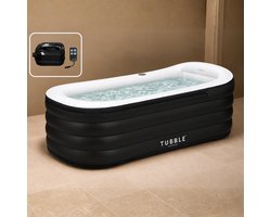 Tubble® Cuzi Jacuzzi Opblaasbaar - Black Onyx - 255L - Opvouwbaar Bad met Bubbelbad-Functie - Whirlpool Opblaasbaar voor Binnen en Buiten - Home Spa - Ijsbad - Hottub