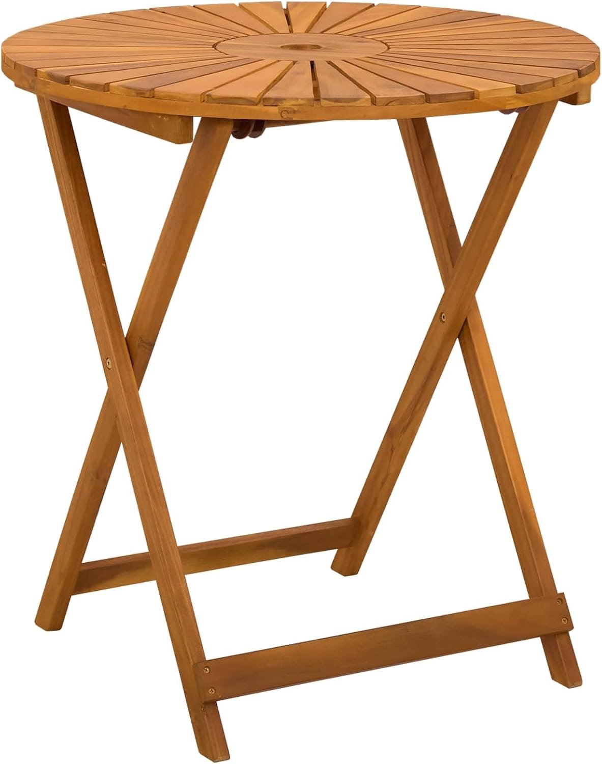 Tuintafel acacia massief hout natuur Ø70 x 75 cm