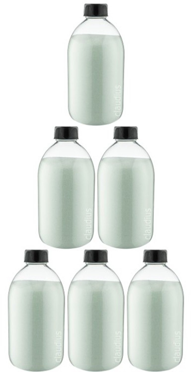 Claudius Scrubzout Eucalyptus 650 gram - Fles met zwarte dop - set van 6 stuks - Hydraterende Lichaamsscrub - Body Scrub